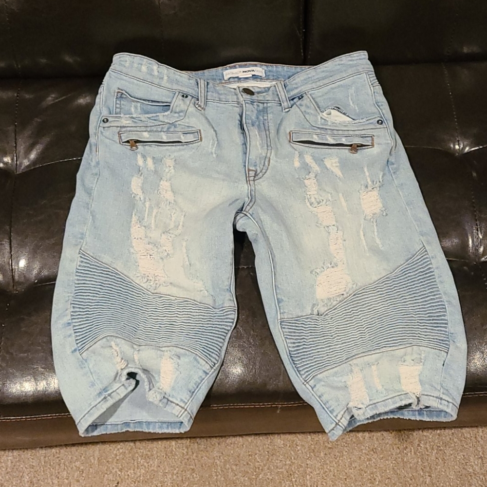 Blue jean shorts